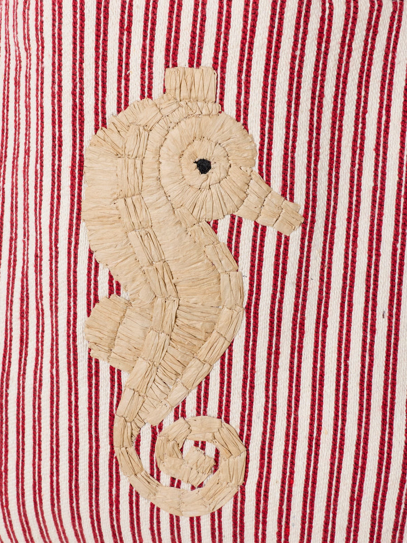 FatFace red stripe seahorse tote bag (British brand)