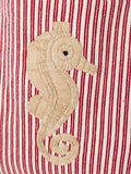 FatFace red stripe seahorse tote bag (British brand)