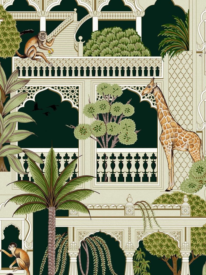 Graham & Brown Emerald Animahal wallpaper sample A4, UK version