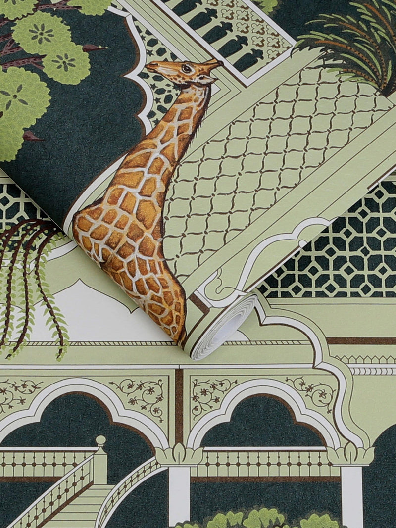 Graham & Brown Emerald Animahal wallpaper sample A4, UK version