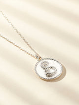 Next Posh Totty Designs Rope Initial Disc Necklace Personalised Pendant 18in Chain- Buy online at McGrocer