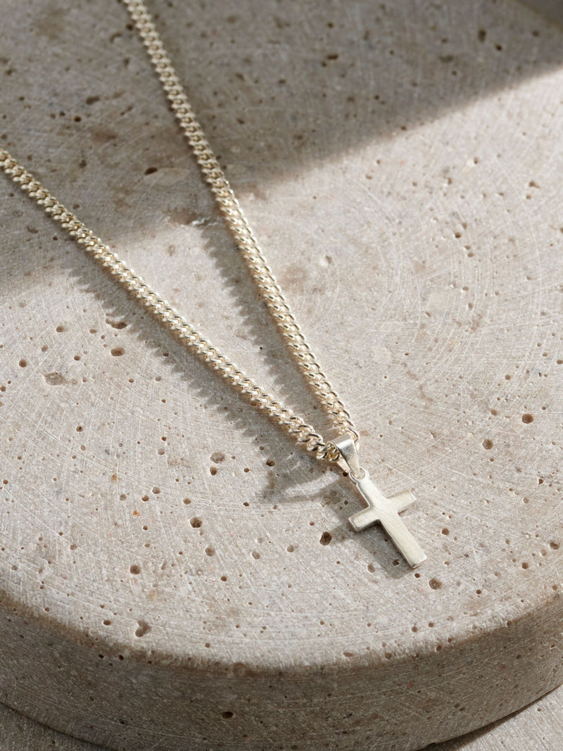 Posh Totty Designs sterling silver cross pendant necklace, British product
