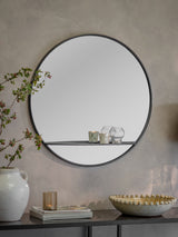 Next One.World Black Portland Iron Shelf Mirror 80cm x 80cm- Buy online at McGrocer