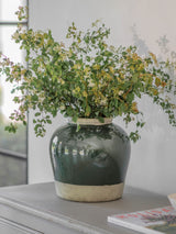 Next One.World Green Carlingford Squat Ceramic Urn- Buy online at McGrocer