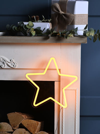 Next Neon Flex Hanging Star Christmas Decoration 30cm x 29cm- Buy online at McGrocer