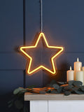 Festive Neon Flex Hanging Star 30cm by 29cm (British brand)