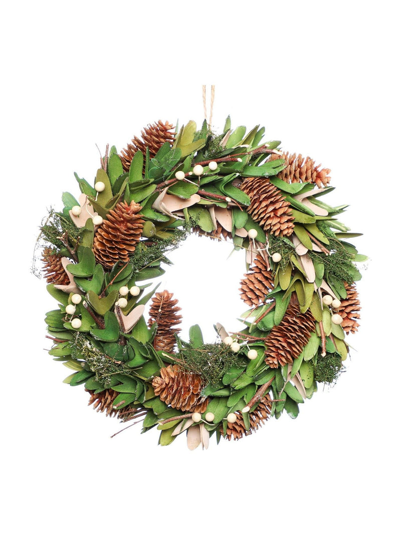 Dibor Evergreen Woodchip wreath 36cm, UK version