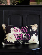 Next Rockett St George Stay Wild Pink Embroidered Slogan Printed Cushion 30cm x 50cm- Buy online at McGrocer