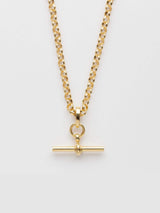 Next Carrie Elizabeth Gold Tone T Bar Chain Necklace, 18 Inch- Buy online at McGrocer