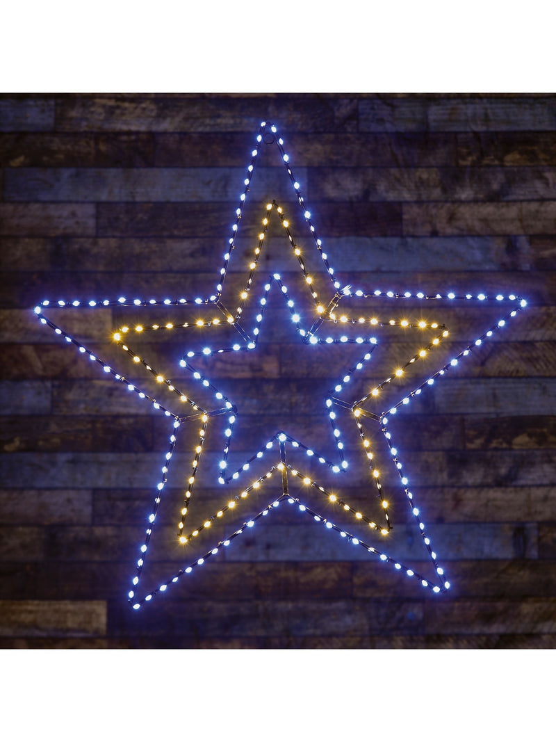 Premier Decorations flashing Flexibright star with 248 LEDs, imported from the UK