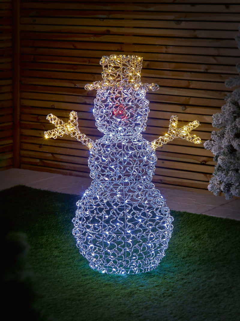 Premier Decorations LED snowman 97cm with 240 LEDs, UK version