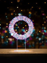 Next Premier Decorations Ltd 45cm White Table Top Wreath with Rainbow LEDs- Buy online at McGrocer