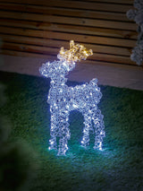 Next Premier Decorations Ltd Multiaction Reindeer with 100 LEDs LED Christmas Decoration 45cm- Buy online at McGrocer