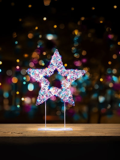 Next Premier Decorations Ltd Table Top Star with 720 Twinkling Rainbow LEDs- Buy online at McGrocer