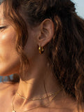 D.LOUISE gold tone chubby hoop earrings, imported from the UK