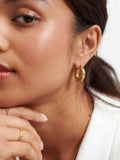D.LOUISE gold tone chubby hoop earrings, imported from the UK