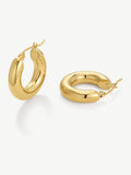 D.LOUISE gold tone chubby hoop earrings, imported from the UK