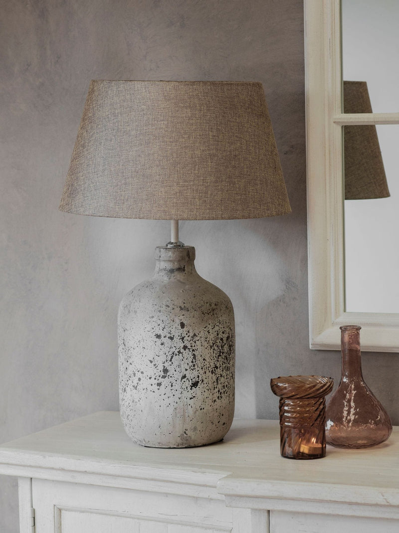 One.World Natural Birkdale Stone table lamp 63cm - British product