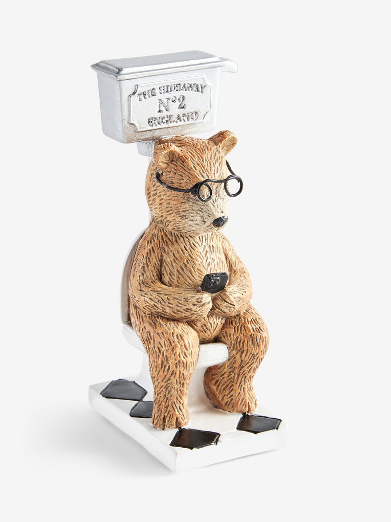 Natural Bertie Bear bathroom ornament novelty figurine, imported from the UK