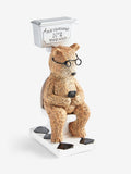Natural Bertie Bear bathroom ornament novelty figurine, imported from the UK