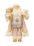 Festive standing Santa decoration 45cm blush pink imported from the UK