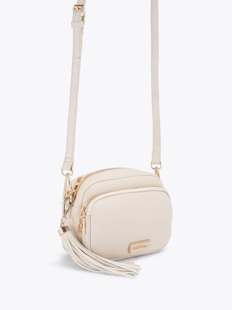 Carvela Como cross-body bag in taupe, UK version
