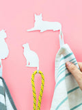 Suck UK cat silhouette wall hooks set of 3, UK version