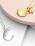 Treat Republic personalised matte star and drop necklace (British brand)