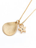 Treat Republic personalised matte star and drop necklace (British brand)