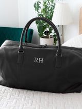 Next Treat Republic Monogrammed Weekender Black Faux Leather Holdall 30 Litre- Buy online at McGrocer