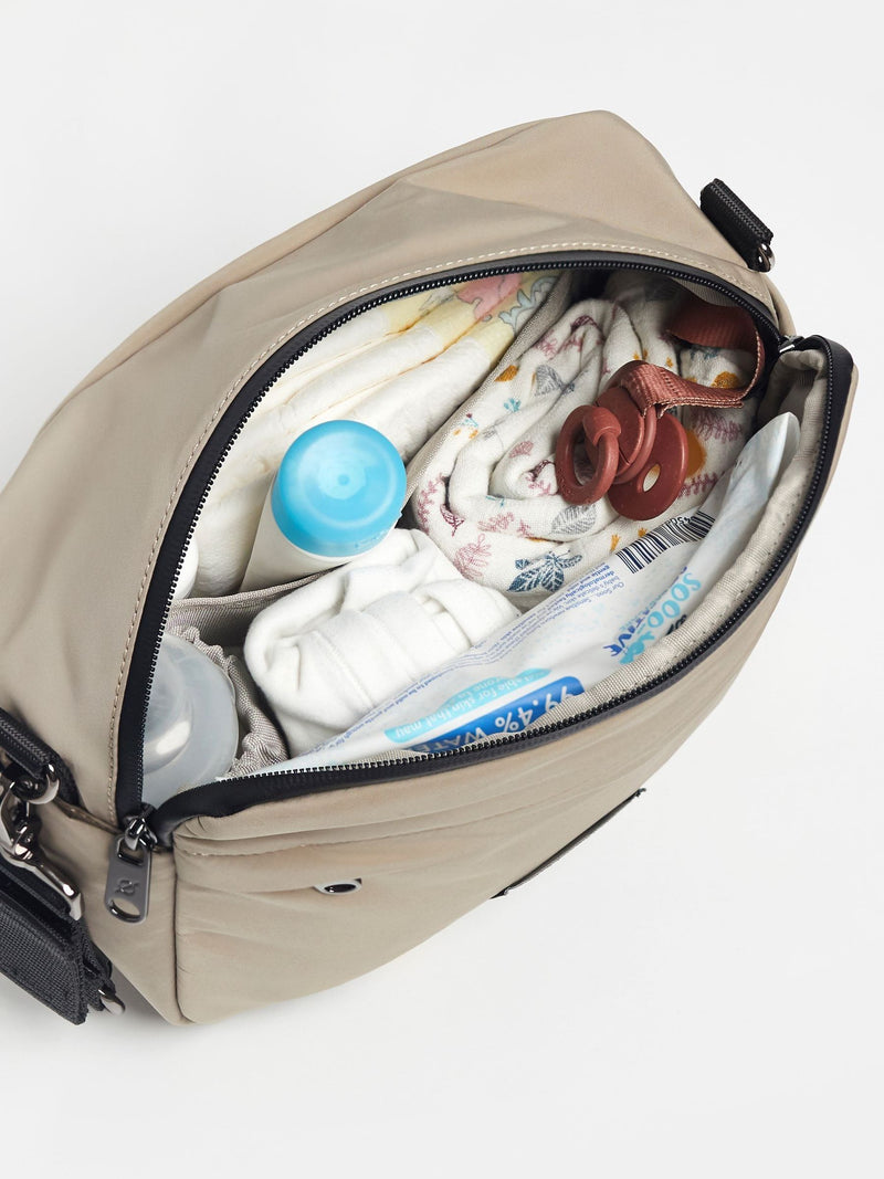 Finnson Frida stroller organiser taupe with clips, UK version