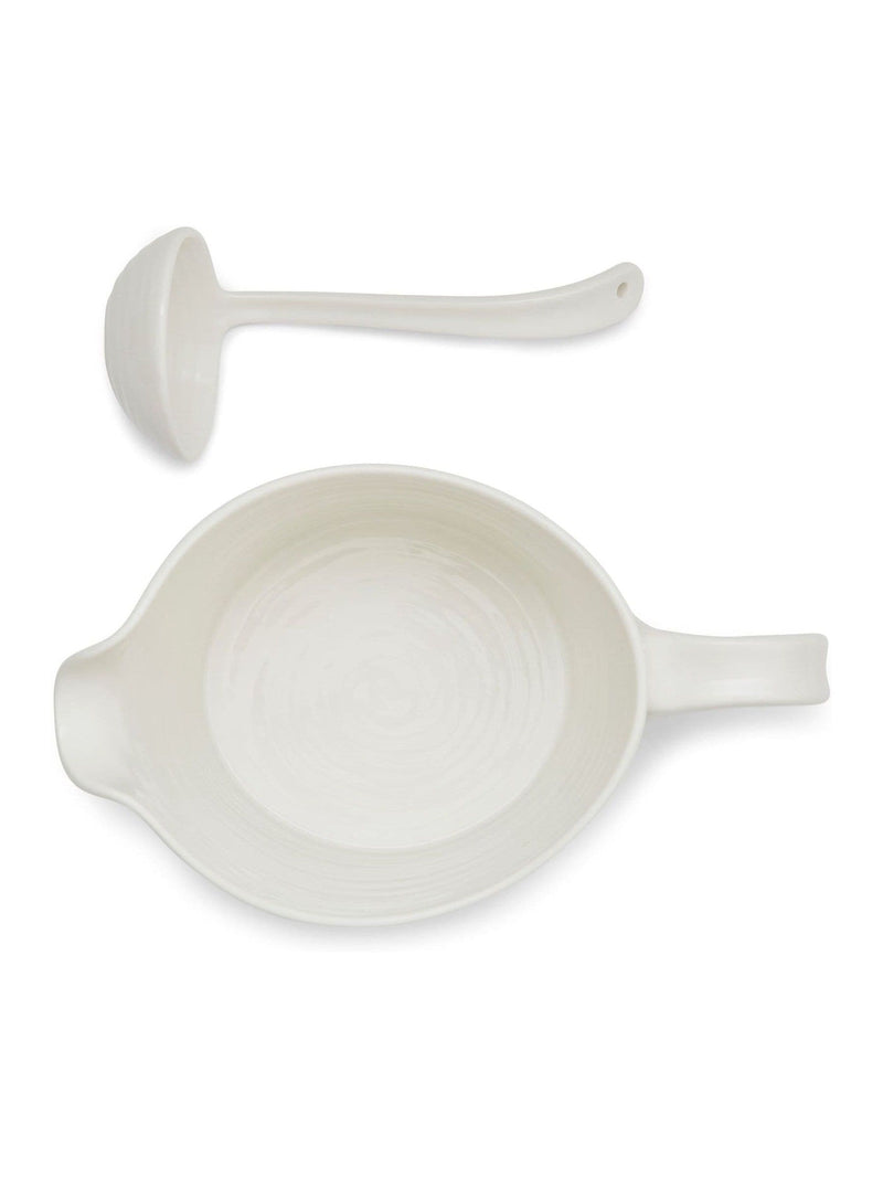 Sophie Conran white porcelain sauce jug and mini ladle set - British product
