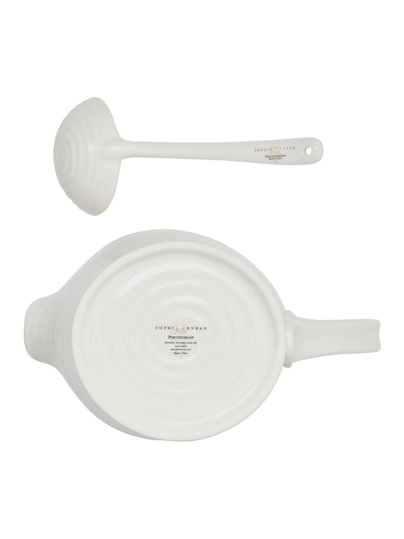 Sophie Conran white porcelain sauce jug and mini ladle set - British product