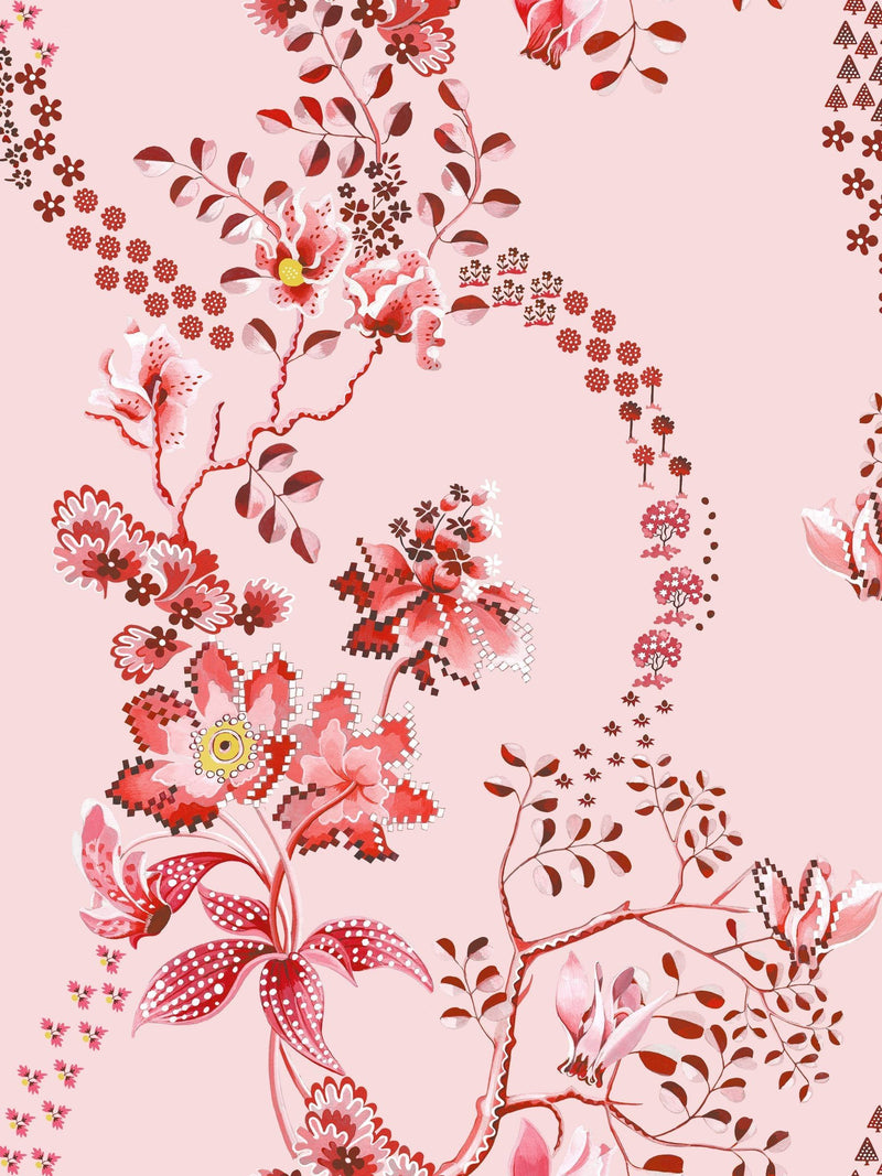 Cath Kidston wallpaper sample Road Floral A4, imported from the UK