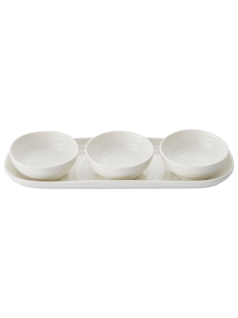 Sophie Conran white porcelain bowls and tray set, imported from the UK