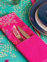 Next Sara Miller Set of 4 Pink Chelsea Birds Cotton Napkins - 40cm- Buy online at McGrocer