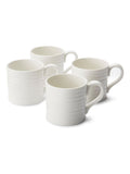 Sophie Conran white porcelain short mugs 4-pack - British product