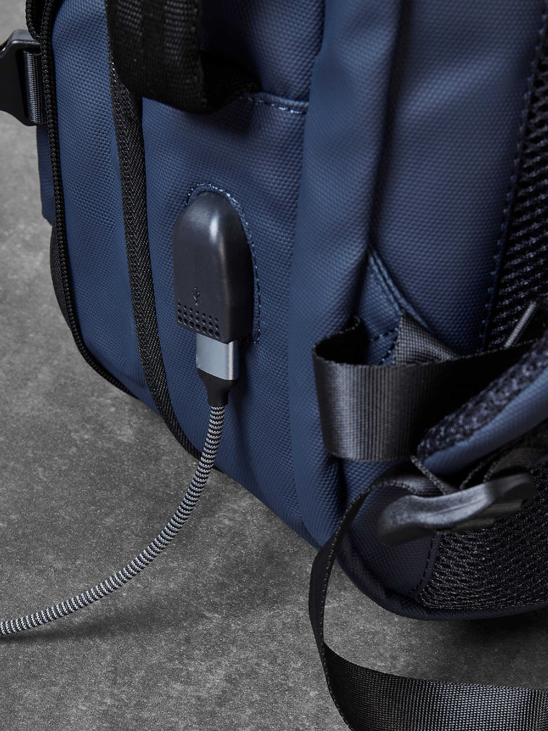 Rock Luggage Blue Belgravia Backpack (British brand)