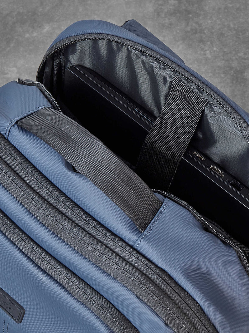 Rock Luggage Blue Belgravia Backpack (British brand)