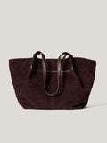 Jigsaw brown suede tote bag with leather straps, UK version