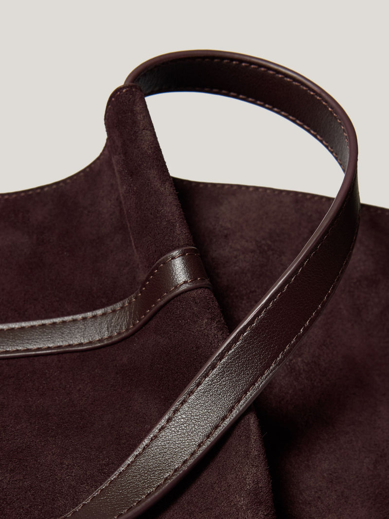Jigsaw brown suede tote bag with leather straps, UK version