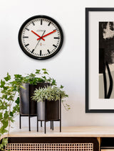 Next Brookpace Lascelles Black Swiss Station Clock with Sweep Second Hand 30cm- Buy online at McGrocer