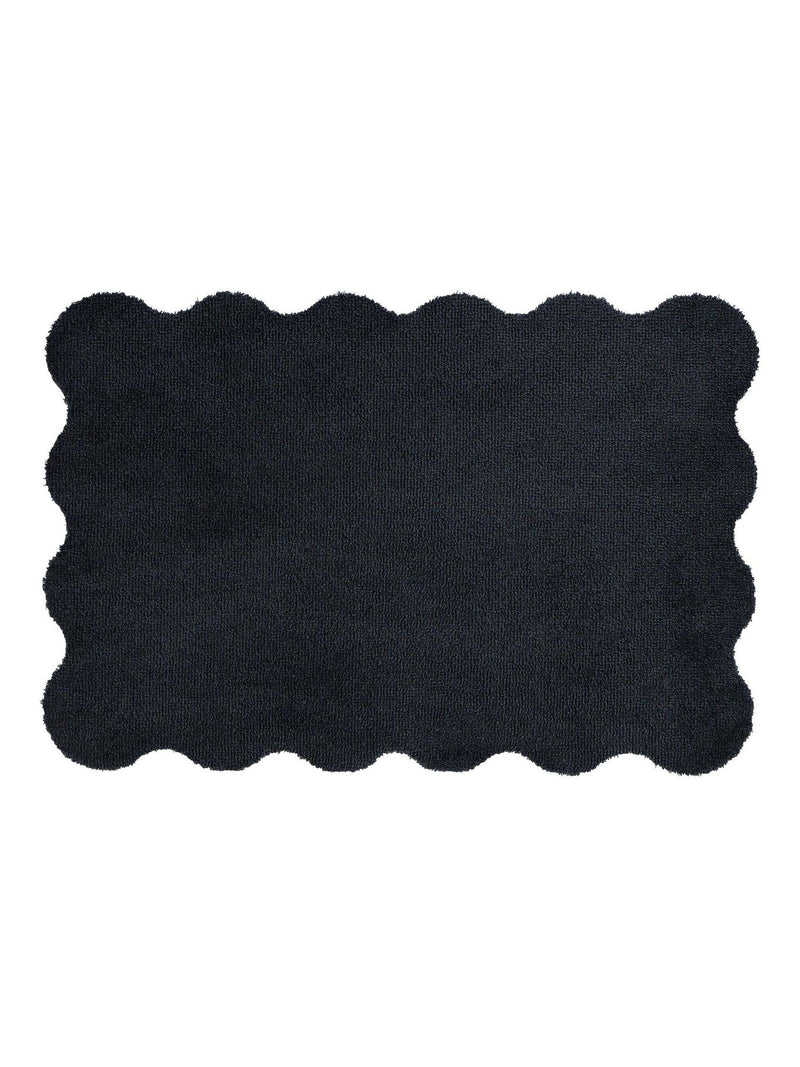 My Mat charcoal soft scalloped bathmat 50x80cm, UK version