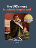 Silentnight Heat Genie giant cable knit blanket olive - British product