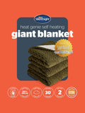 Silentnight Heat Genie giant cable knit blanket olive - British product