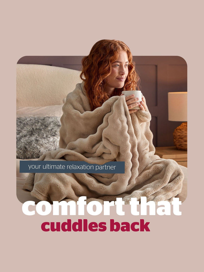 Silentnight Natural Bubble Fleece blanket 240x180cm, UK version