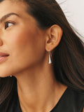 Pear drop earrings silver tone finish, UK version