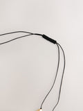 Gold tone chunky beaded cord adjustable necklace, UK version