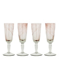 Nkuku Plum Llanera champagne glasses set of 4, UK version