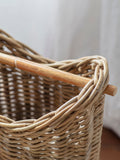 Nkuku Amandi toilet roll holder natural rattan (British brand)